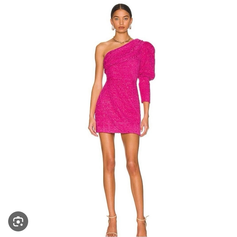 Elegant Pink One-Shoulder Dress